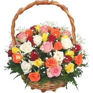 Arrangement of Mix colour Beautiful roses