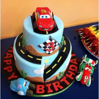 Fondant Birthday Car Theme Cake(3Kg)