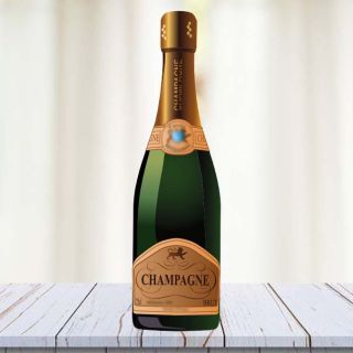 the bottle of champagne