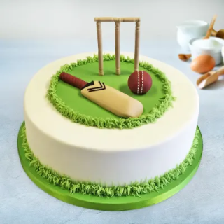 Fondant cricket theme cake in 2 kg 