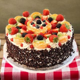  black forest  mix fruit anniversary cake 