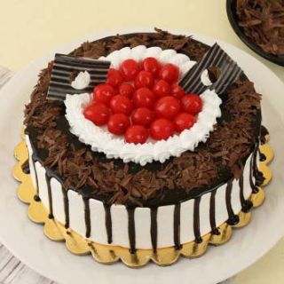  premium quality black forest cool cake with cherry topping 