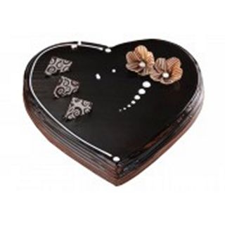 Heart Shape 1 kg Chocolate Truffle Cake Premium Quality Cake