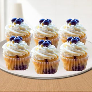 Set of 6 blueberry cup cake 