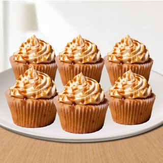 Set of 6 butterscotch cup cake 