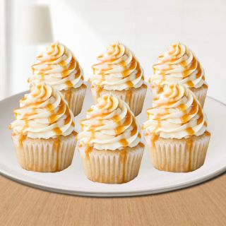 set of 6 caramel cup cake  